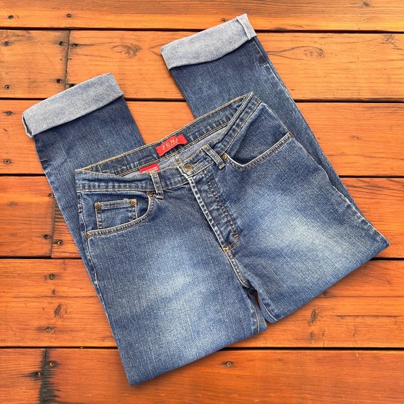 Zena Jeans Vintage Early 2000's Cropped Straight Leg Denim Jeans - Picture 1 of 5